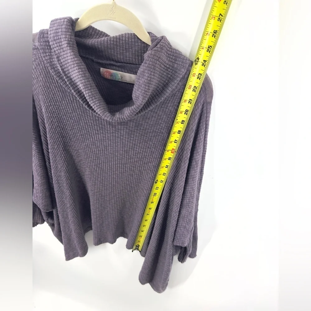 Free People Beach World Traveler Split Back Top Size XS Cowl Neck Boho Thermal - Picture 10 of 11